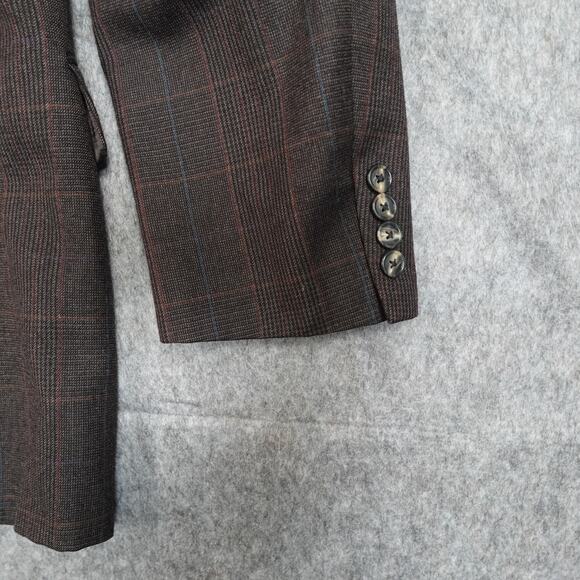 Vintage Burberrys Blazer Mens 44R? Wool Sport Coat Jacket 2 Button Union Made - Picture 3 of 16